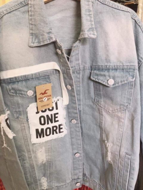 Áo Khoác Jeans Unisex JUST ONE MORE (ảnh thật kèm)