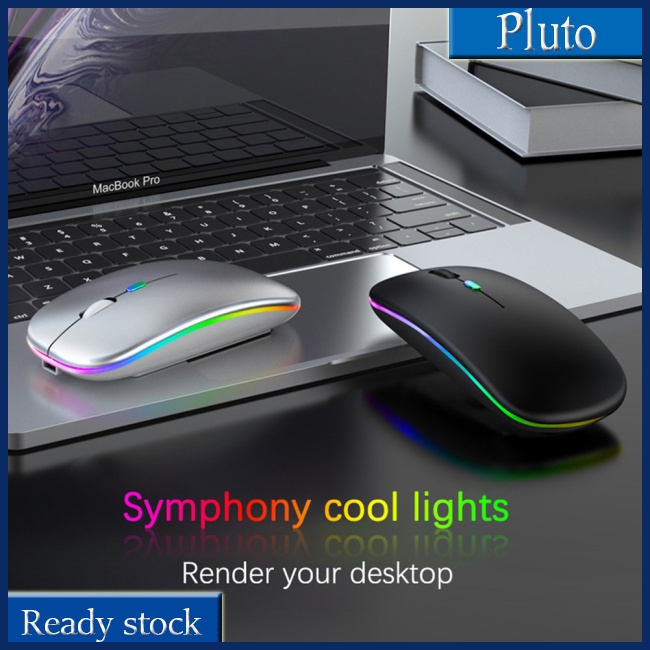 Mới Chuột Không Dây Bluetooth 2.4g Có Đèn Led Nền Dành Cho Game Thủ