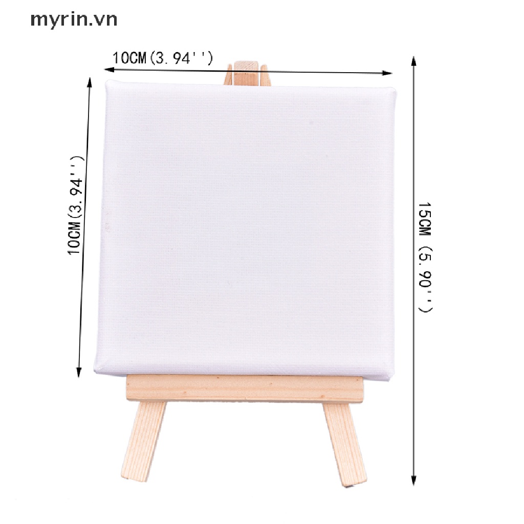 Tranh Vải Canvas Mini 10Cmx10Cm Khung Gỗ Treo Tường Trang Trí Cho Bé