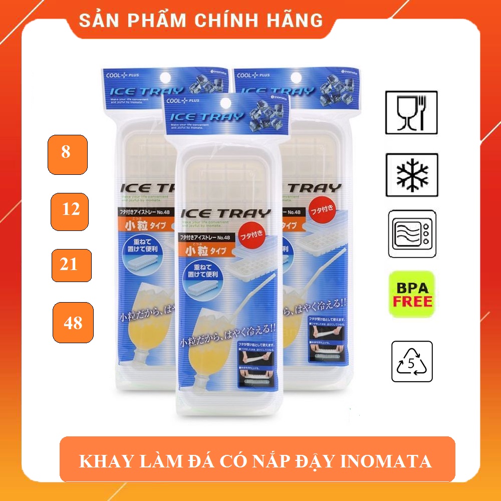 Khay làm đá, đựng đồ ăn ăn dặm cho bé có nắp Nhật Bản