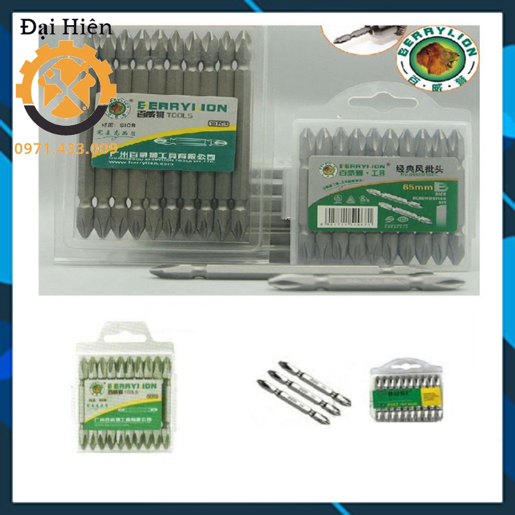 Mũi bắn vít 2 đầu 4 cạnh PH2 65mm Berrylion