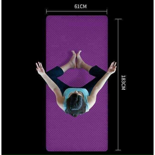 THẢM YOGA 2 LỚP - 6mm - 180x60