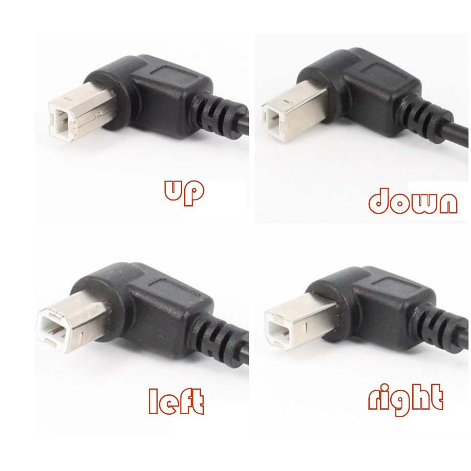 Mới 90 Độ Góc 3ft USB 2.0 A Đến Usb2.0 B Cáp Cho Máy In Máy Quét Dây Cho Hp Canon EPSON Brother Máy 