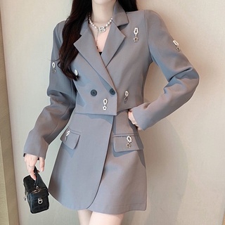 Set đồ nữ Áo blazer + chân váy phong cách hàn quốc mẫu mới đẹp mã Rb03