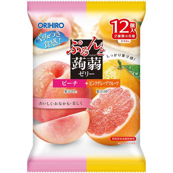 Thạch trái cây mix các vị trái cây Orihiro 240g - hàng nội địa Nhật Bản