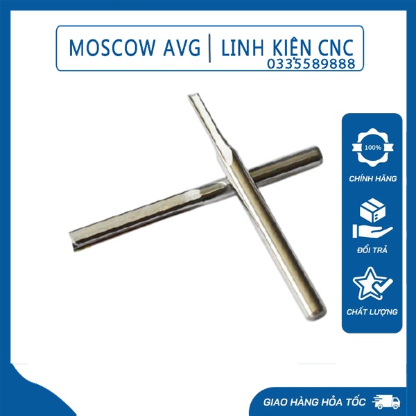Mũi Cắt Alu Mica Alu Gương 2 Me Thẳng Cốt 3mm Lưỡi 2mm
