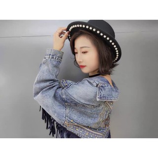 LINH TUXEDO - Nón fedora đính trân châu siêu sang