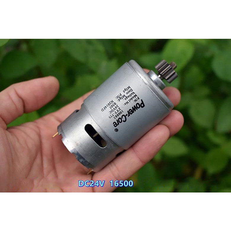 Động cơ 775 DC 18V - 24V tốc độ cao động cơ mô-men xoắn lớn. Động cơ ổ bi kép, trục có bánh răng