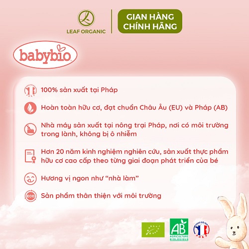 Sữa dê hữu cơ tăng trưởng Babybio số 3 800g (10 - 36 tháng )