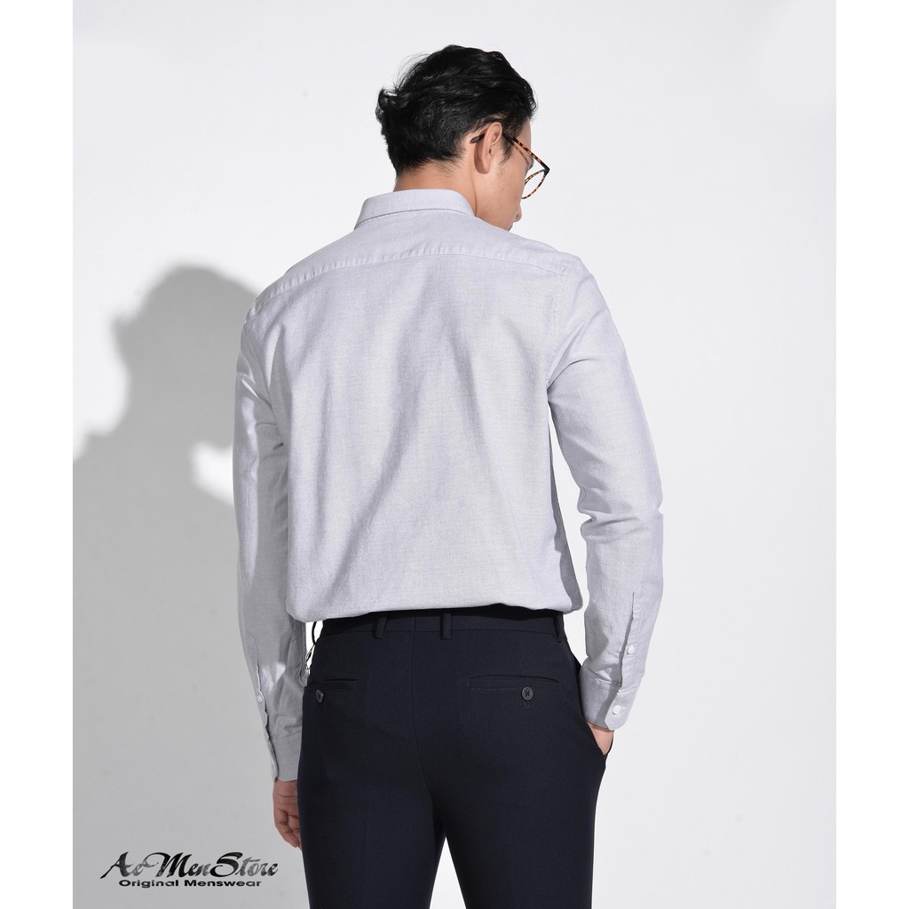 Áo sơ mi nam ROUTINE dài tay cổ bẻ cúc ve Oxford Form Fitted 410S20SHL018