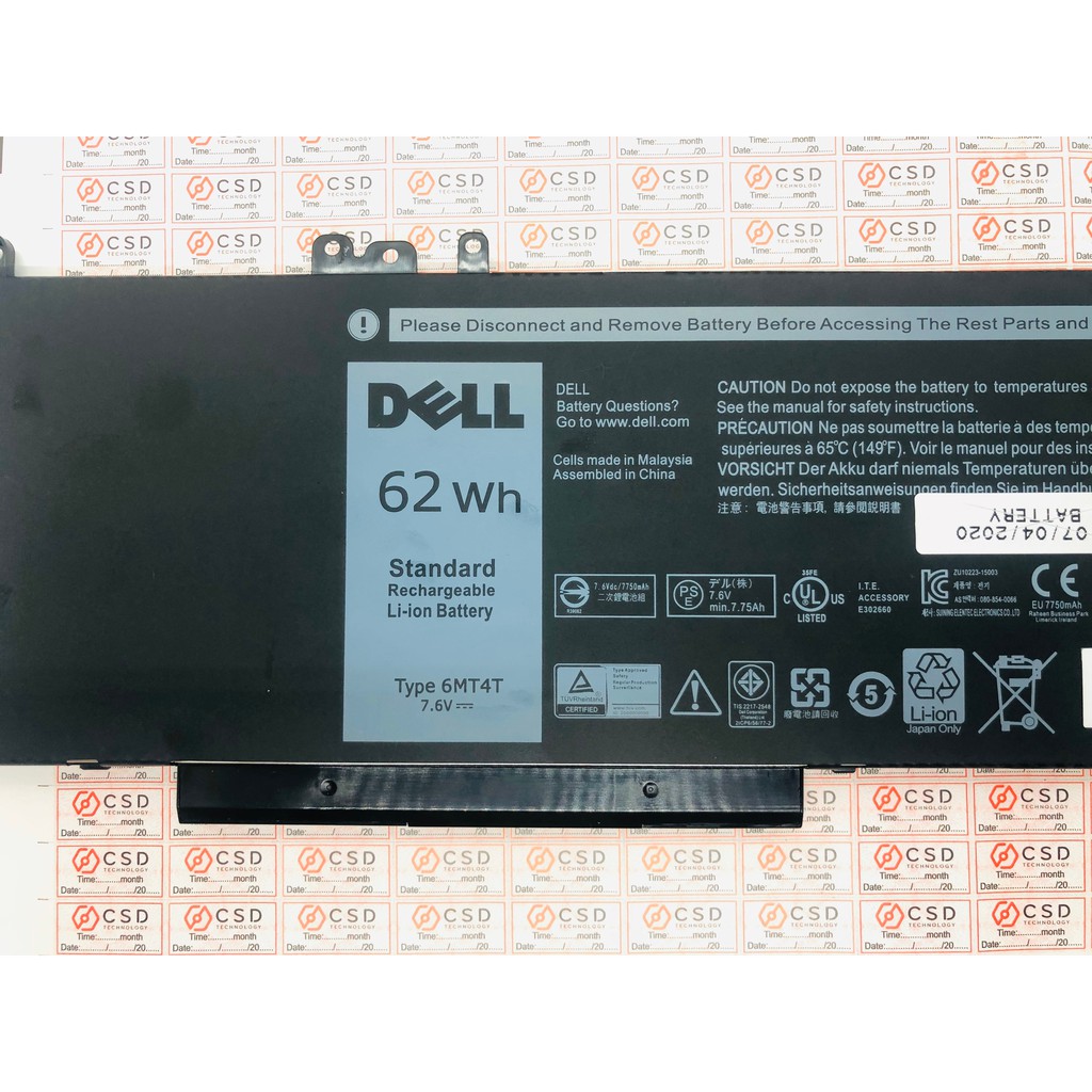 Pin Laptop Dell Latitude E5470 E5570 Series Dell Precision 3510 Mã Pin 6MT4T Hàng Zin mới 100% có Video Thức Tế