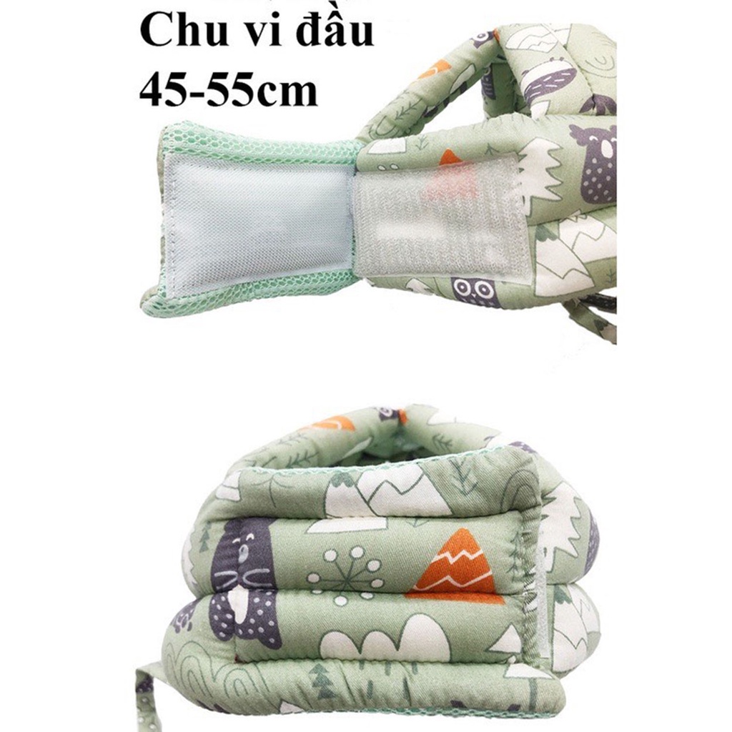 Mũ Bảo hiểm cho bé tập bò - Bàn cao cấp có lớp lưới thoáng khí - Cho bé từ 6-36 tháng