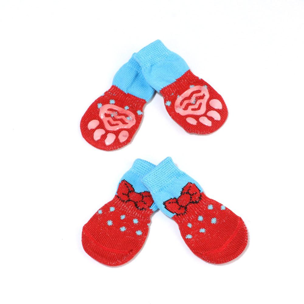 Set 4 Đôi Vớ Đan Len Giữ Ấm Chống Trượt Dễ Thương Dành Cho Cún Cưng 27