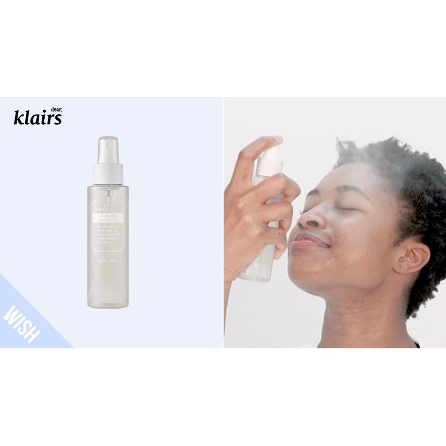 Xịt Khoáng Dưỡng Ẩm, Chống Oxy Hóa Klairs Fundamental Ampule Mist 125ml