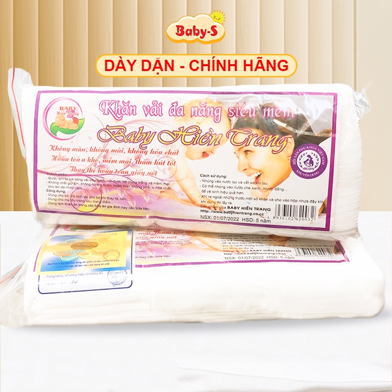Khăn vải khô đa năng, Khăn khô đa năng Hiền Trang siêu mềm loại dày 190g cực kỳ tiện lợi cho mẹ và bé Baby-S – SKH006