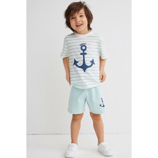 Set 2 bộ quần áo cotton mỏ neo