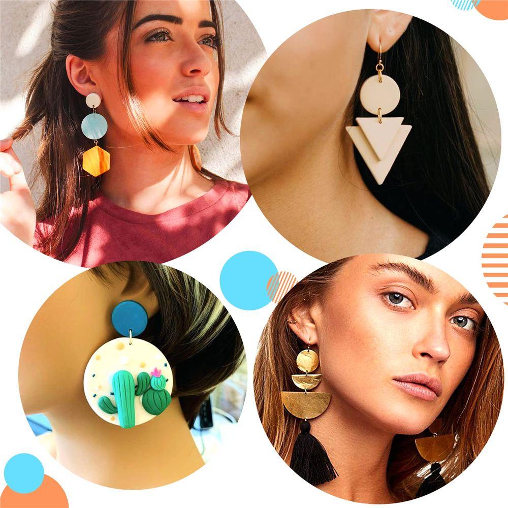 Bộ Dụng Cụ Cắt Đất Sét Polymer Làm Bánh DIY Có Móc Khuyên Tai