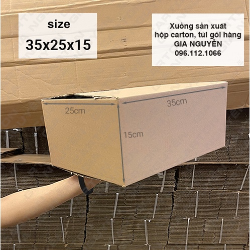 Set 10 hộp gói hàng quần áo, tài liệu 35x25x15 chất liệu bìa carton 3 lớp