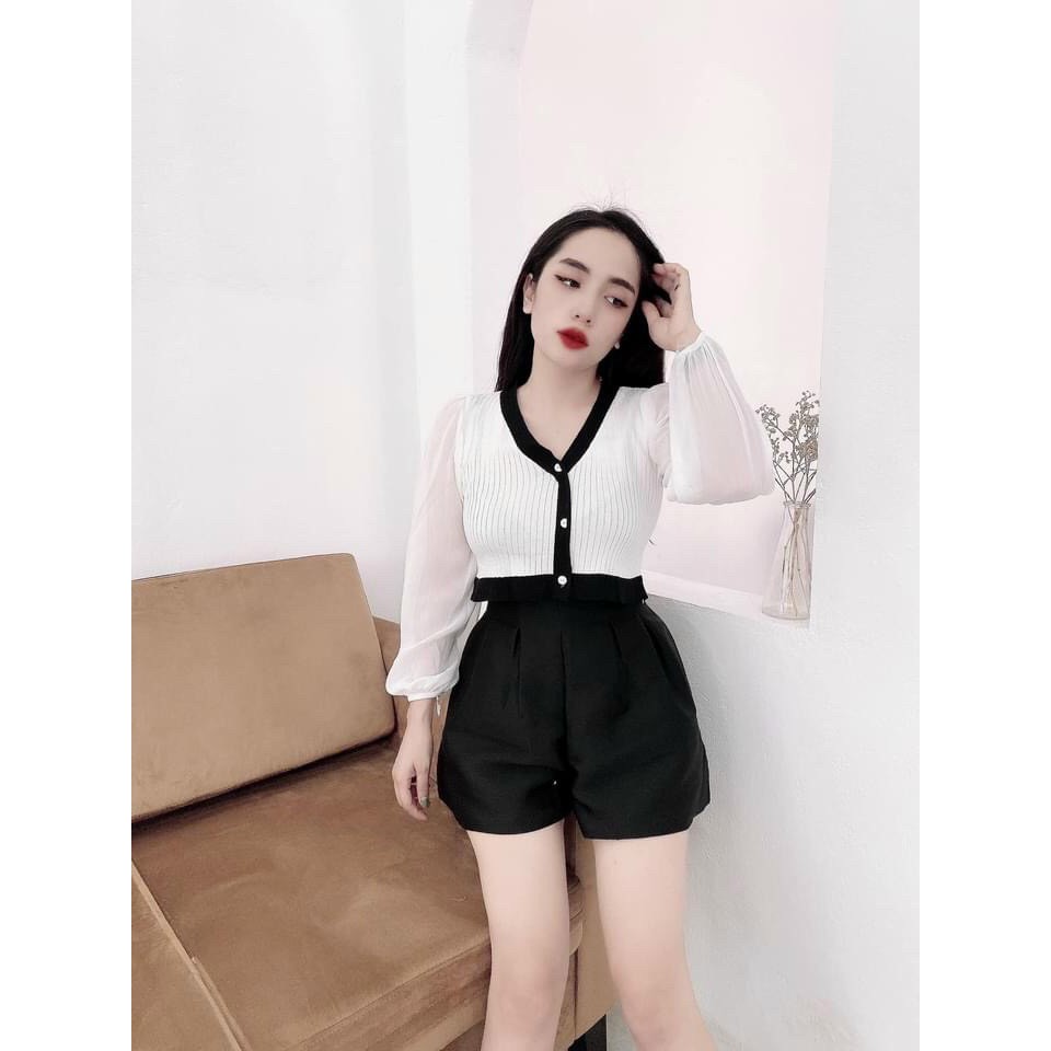 Áo Len Tay Voan Bồng_Xưởng May Quang Anh