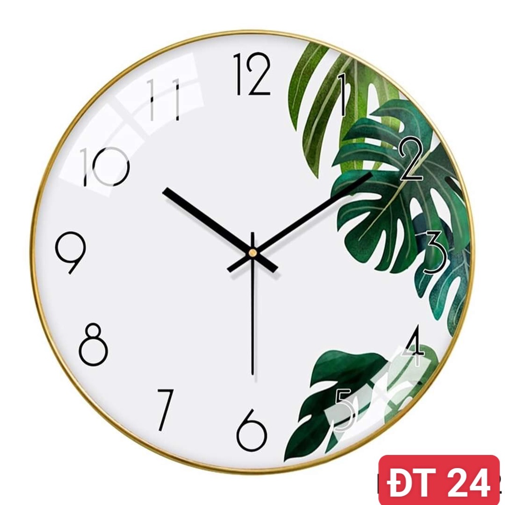 Đồng hồ treo tường VUADECOR hình tròn tráng gương kim trôi cao cấp (Tặng pin và đinh treo)