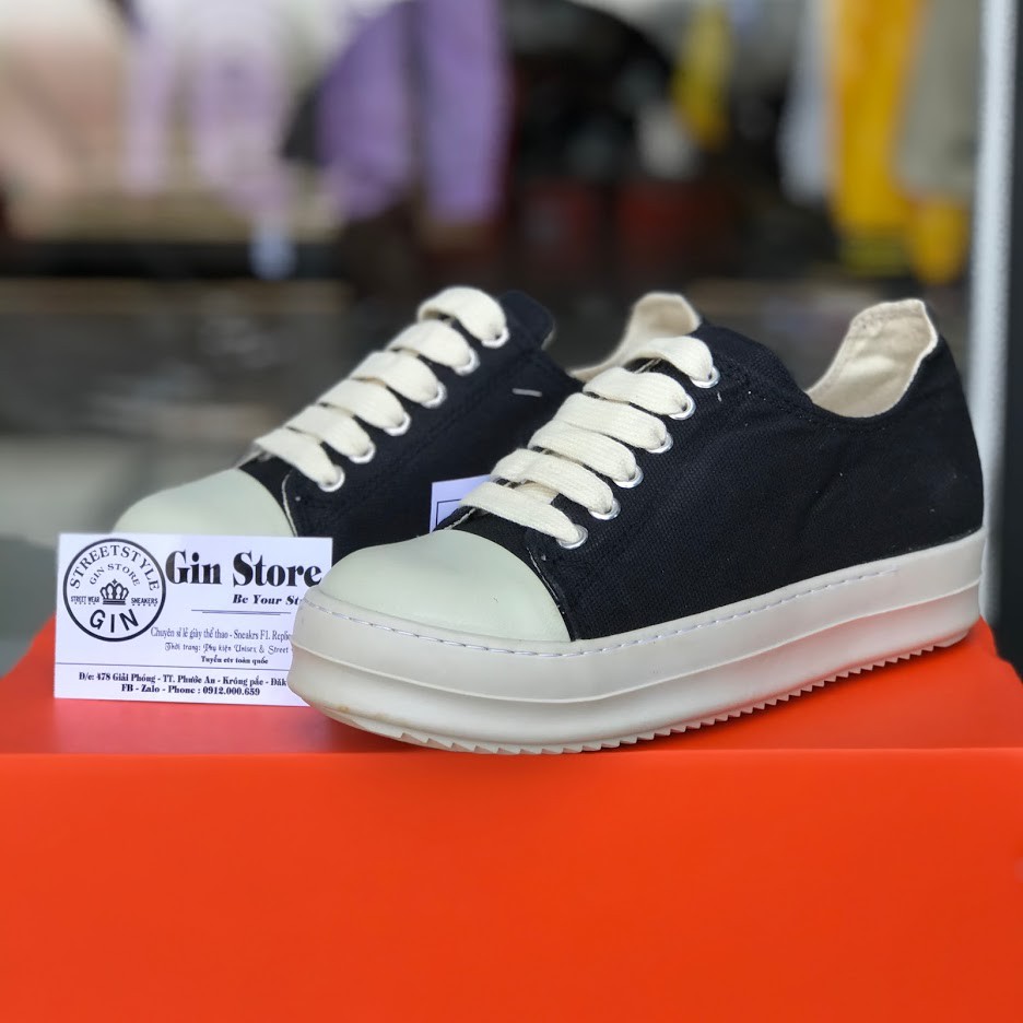 [Mã MASK2630K giảm 15% tối đa 30K đơn từ 99K] GIÀY SNEAKER RICK OWEN CỔ THẤP RO CỔ THẤP - GIN STORE