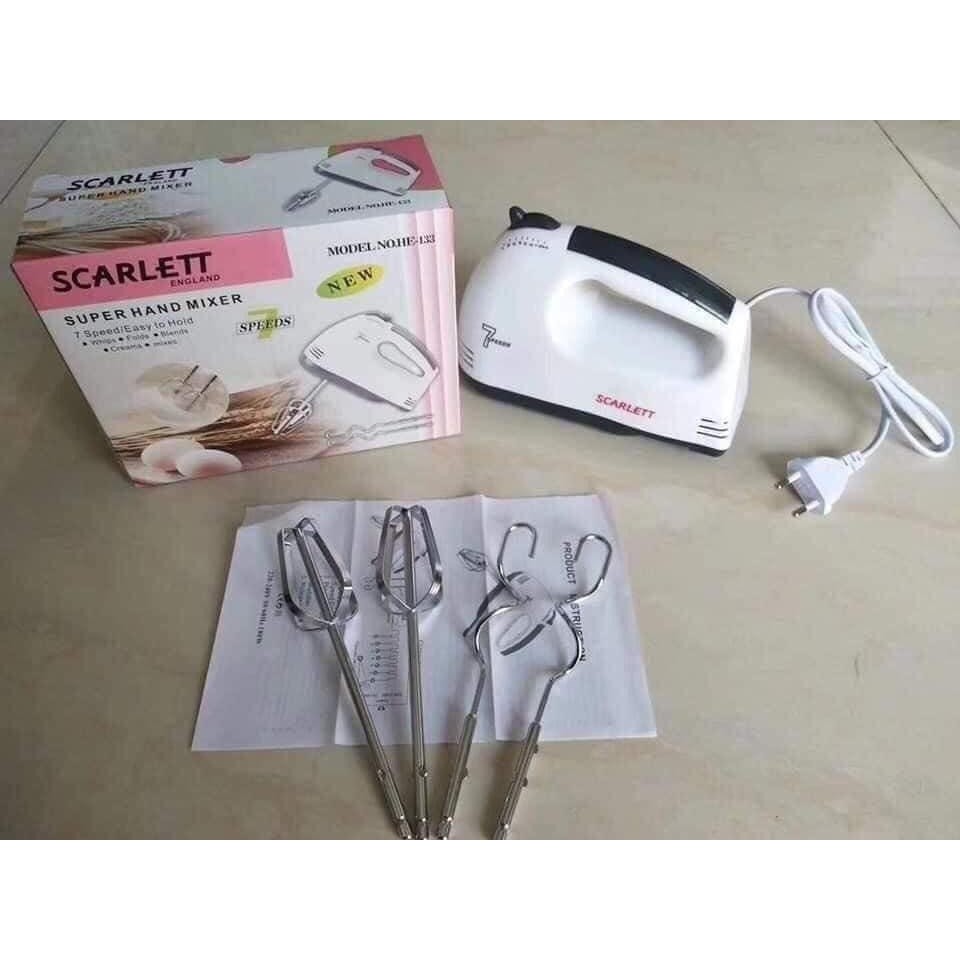 Máy đánh trứng cầm Tay Scarlett 180W philippp loại 1 có bảo hành có lại 9.9 hộp xịn
