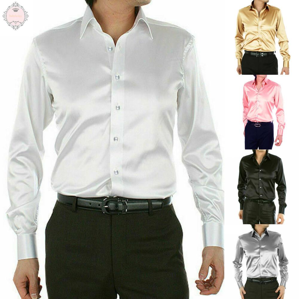 Áo Sơ Mi Lụa Satin Tay Dài 5 Màu Thời Trang Cho Nam | BigBuy360 - bigbuy360.vn