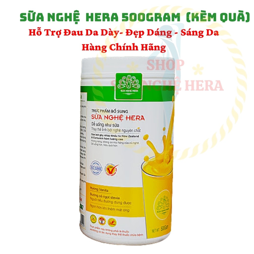 Sữa Nghệ HERA SN01 Hỗ Trợ Đau Dạ Dày - Làm Đẹp Da - Tốt Cho Mẹ Sau Sinh [CHÍNH HÃNG](HỘP 500GRAM)