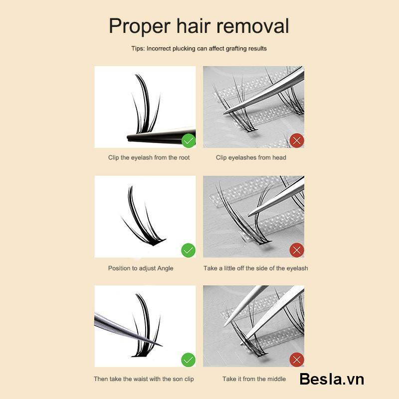 Lông mi giả chùm tóc tiên Barbie B tự nối độ dài 8-12mm No.3 mềm, nhẹ