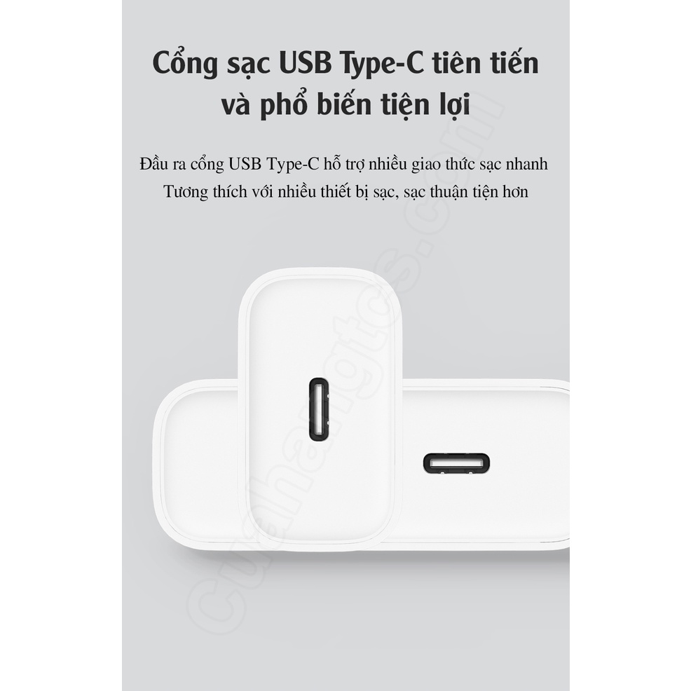 Củ sạc nhanh XM Zmi HA716EU Type C 20W PD3.0 chuyên cho iP HA716