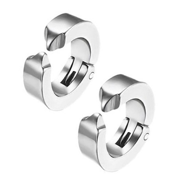 Cặp Bông tai kẹp inox tròn không đen BHBT270