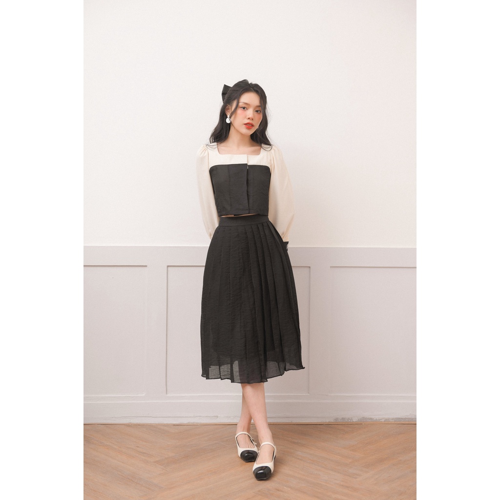 Áo Phối Màu Cổ Chữ U MOMOCO M2891 Chất Liệu Vải Cao Cấp Thiết Kế Trẻ Trung, Hiện Đại