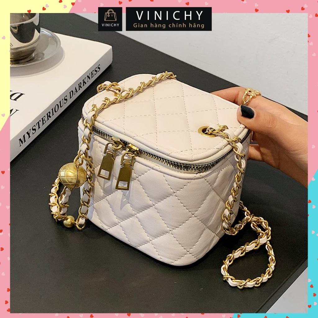 Túi xách nữ đeo chéo, đeo vai, cốp đi chơi, đi học VINICHY, da đẹp, thời trang cao cấp size 12cm HA229