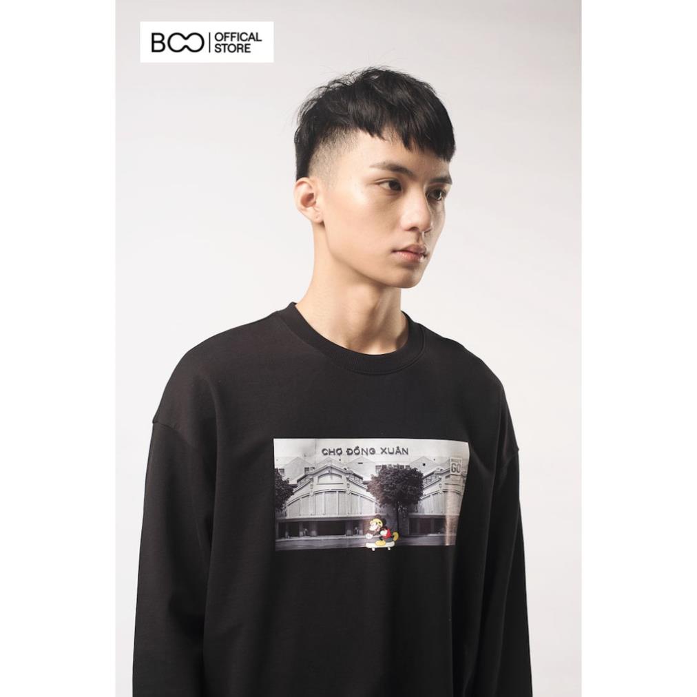 Áo Sweatshirt Nỉ Không Mũ Nam Nữ Unisex BOO Form Rộng In Hình Mickey Skate -hu87