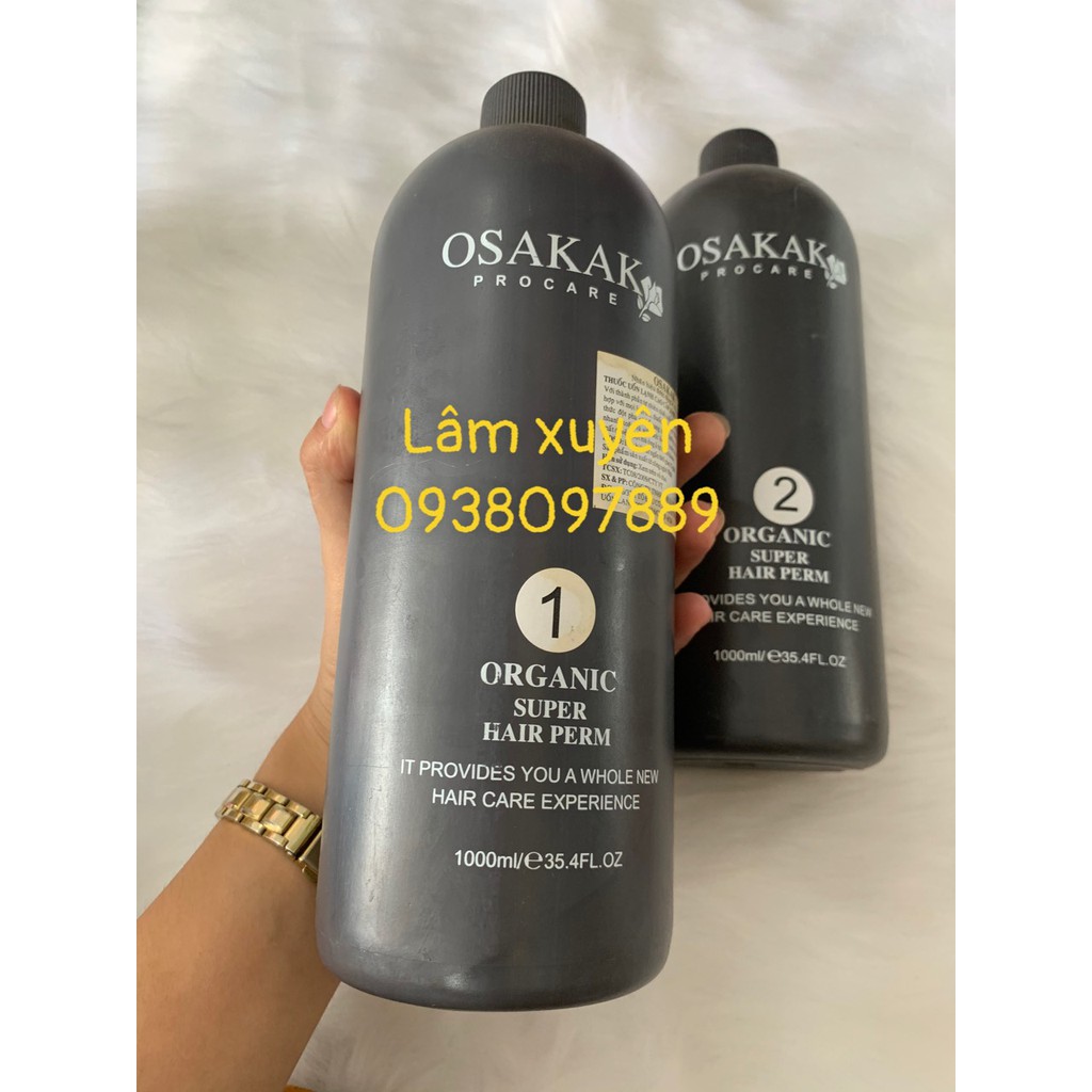 Thuốc uốn lạnh Osakak Organic 1000ml💯GIÁ RẺ💯hương thơm, siêu dưỡng chai màu đen, sản phẩm đẵng cấp, chuyên nghiệp