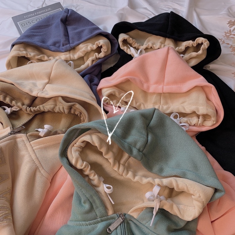 AK20_Áo Khoác Bomber CERTAYN_Tay Cánh Dơi Phồng Phom Rộng_Chất Nỉ Bông Ngoại Nhập Không Xù Lông_May 2 Lớp Nón Siêu Kute