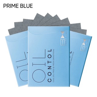 100 Tờ Giấy Thấm Dầu Prime Blue Thấm Hút Dầu Tinh Chất Than Tre Hiệu Quả Kép
