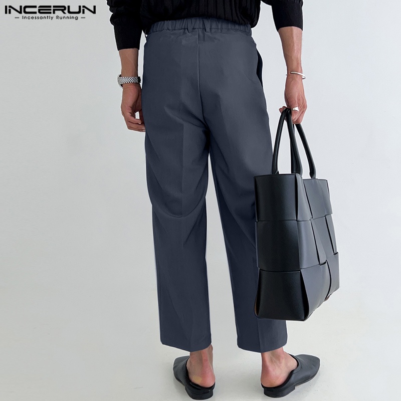 Quần dài INCERUN ống đứng phong cách cơ bản cho nam