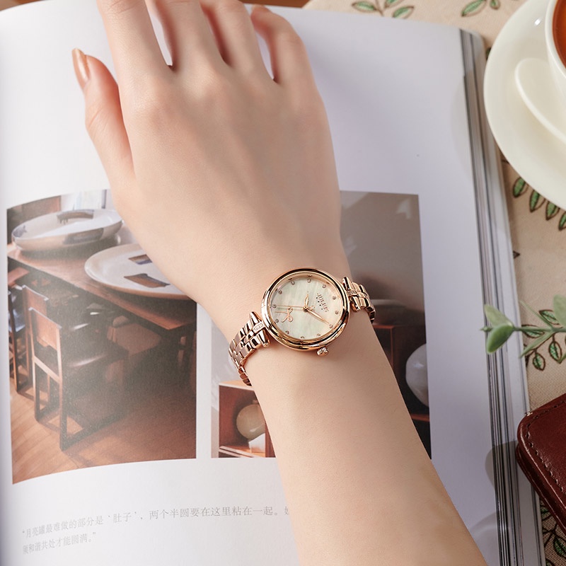 Đồng Hồ Đeo Tay Julius Chống Thấm Nước Màu Dạ Quang Thanh Lịch Dành Cho Nữ 1310