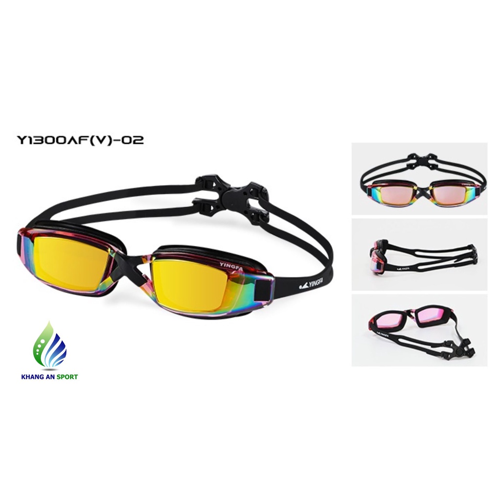 Kính bơi tráng gương Yingfa Y1300A chống UV và sương mù - Mắt kính to góc nhìn rộng dùng cho người lớn