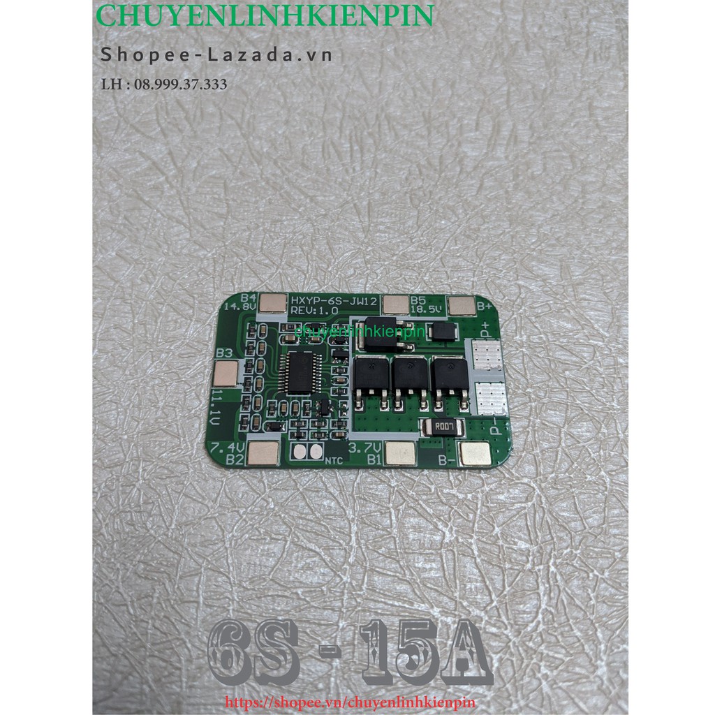 Mạch sạc và bảo vệ cell pin Lion 6S 24V 25.2V 15A ( BL64_32 )