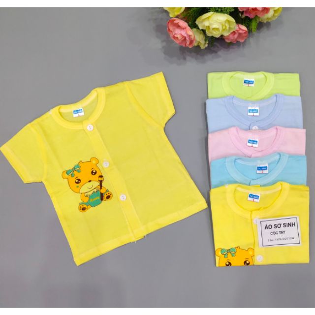 Áo Sơ Sinh Cộc Tay Cho Bé 3-10kg