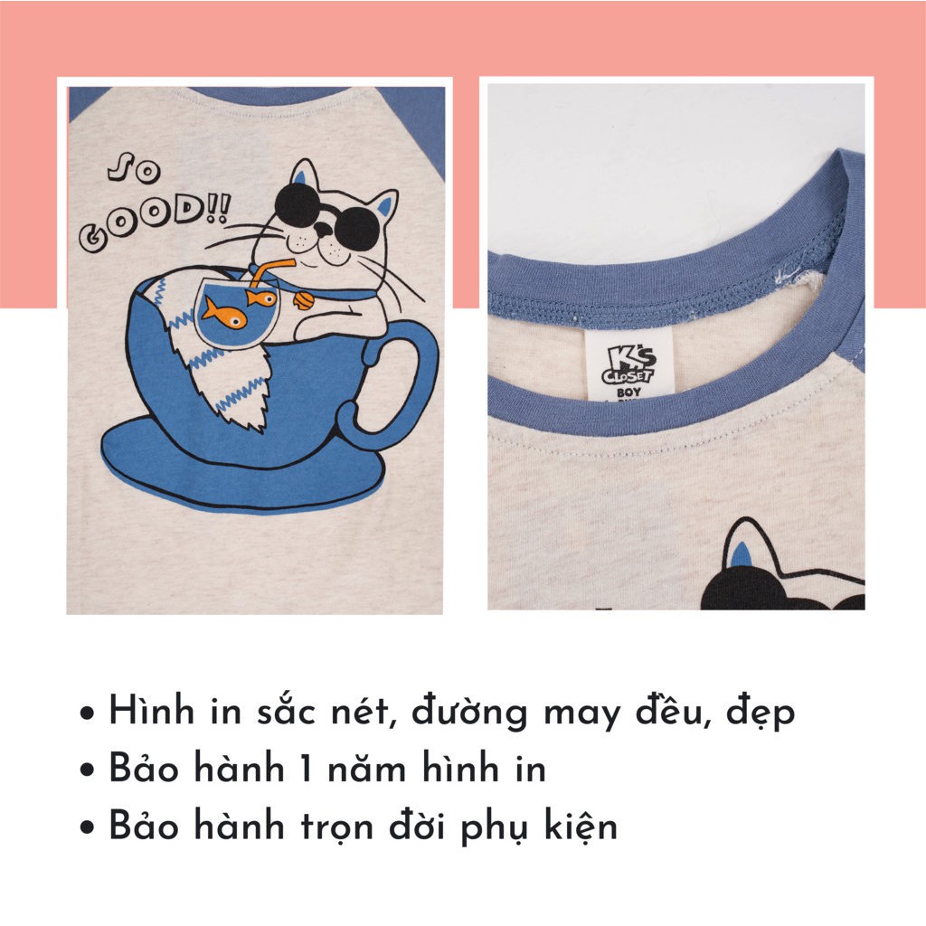 Bộ Quần Áo Dài Tay Bé Trai (1-9 Tuổi) K's Closet E032TEF / E040TEF TM