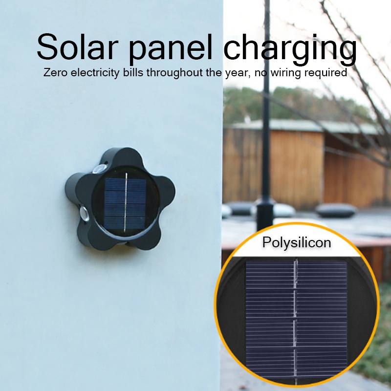 Đèn LED Năng Lượng Mặt Trời Chống Thấm Nước Hình Hoa Mận Trang Trí Cầu Thang Sân Vườn