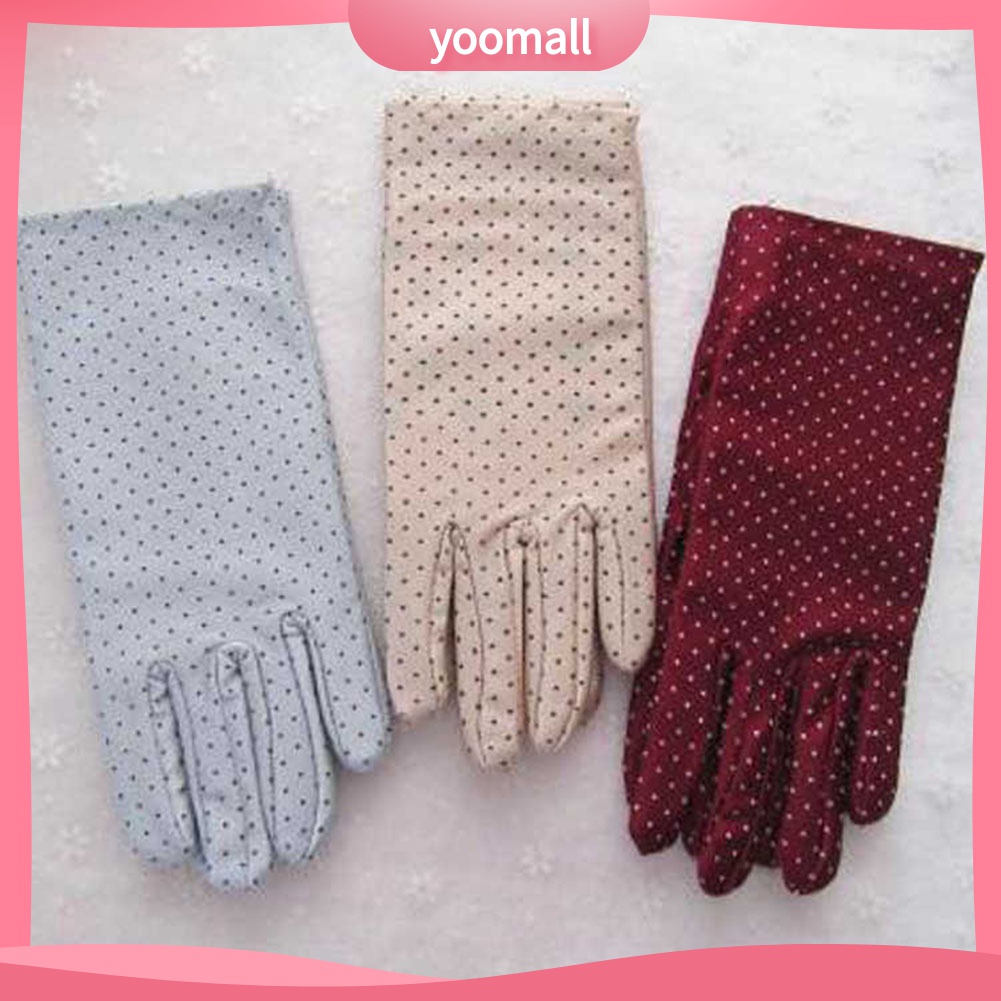 Yomall♡ Găng Tay Chống Nắng Hoạ Tiết Chấm Bi Thời Trang Mùa Hè Cho Phái Nữ