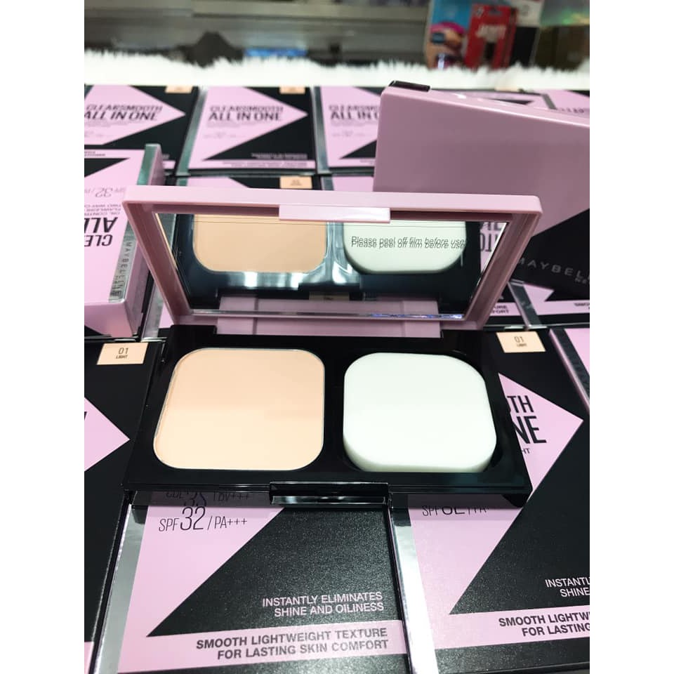 PHẤN NỀN SIÊU MỊN MAYBELLINE CLEAR SMOOTH ALL IN ONE CHÍNH HÃNG CTY