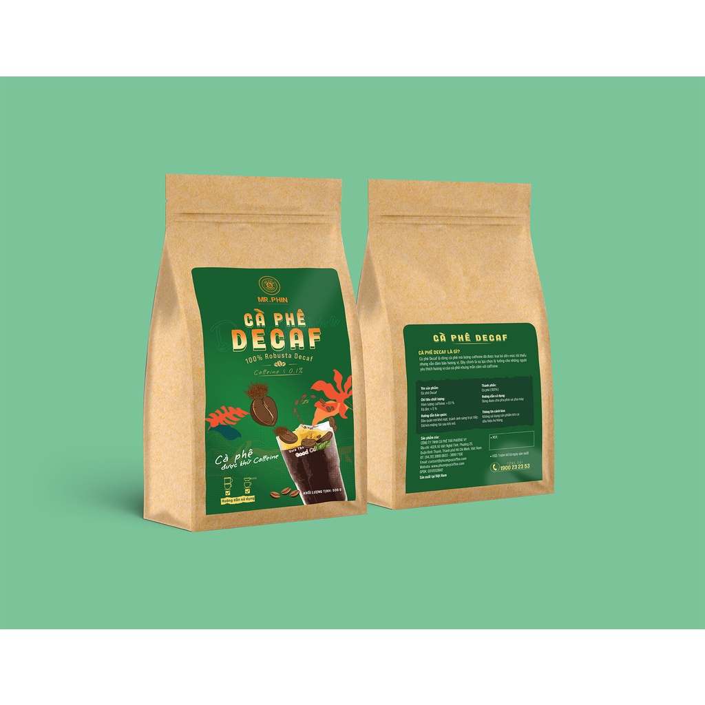 Cà Phê Decaf - Cà phê Robusta tách caffeine - Dành cho người nhạy cảm caffeine