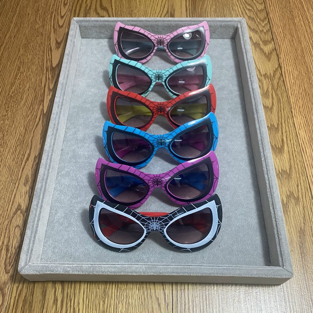 Kính mát trẻ em cao cấp Jun Secret gọng nhựa,kiểu kính hình nhện thời trang ngộ nghĩnh,tròng chống tia UV cho bé JS20A46