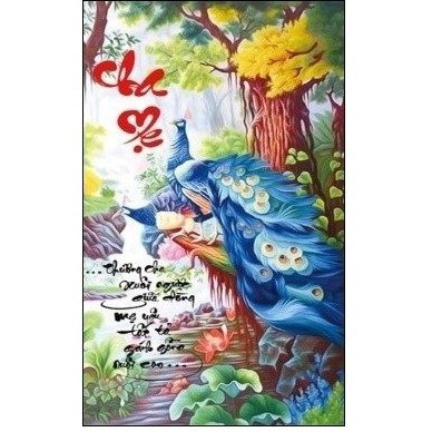 Tranh đính đá Cha Mẹ KT:57x100cm