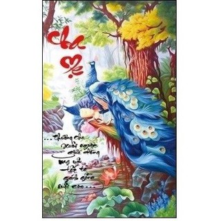 Tranh đính đá cha mẹ kt:57x100cm